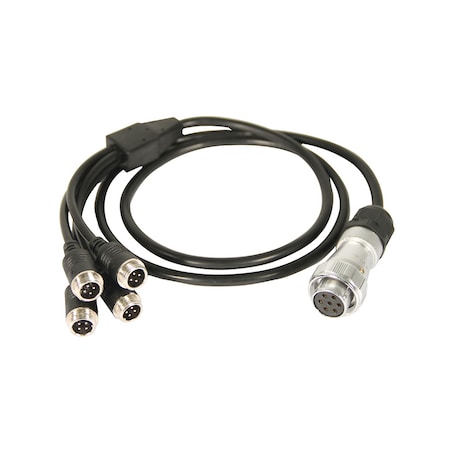 A & I Products CabCAM Short 4 Way Splitter, Camera End 5" x7" x2" A-C4SPL